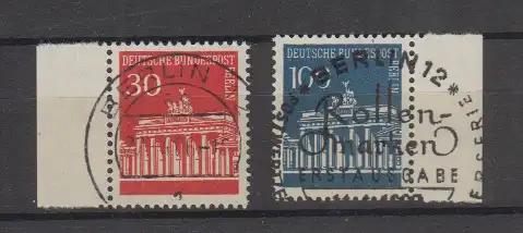 Berlin (West) 1966 Nr 288 und 290 Rand o Ersttagssonderstempel Berlin 288,290 o