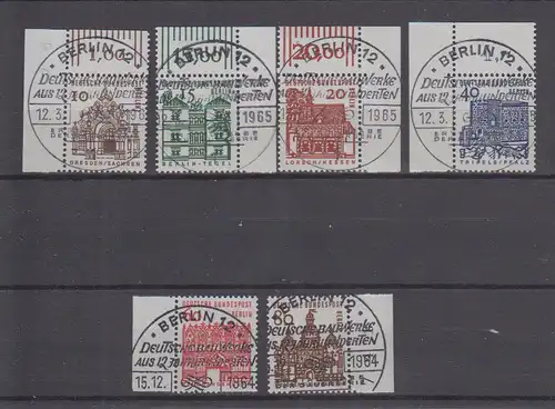 Berlin (West) 1965 Nr 242/45 Ecken 247 249 Rand o Ersttagssonderstempel Berlin 242 o