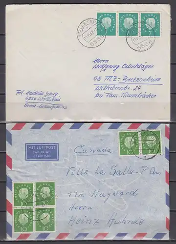 Bundesrep. Deutschland 1959 Nr 302 MeF 303 MeF Brief Bund 302,303