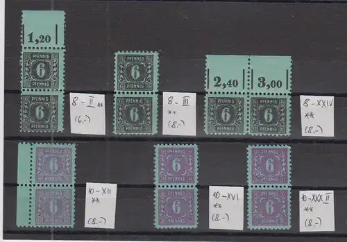 All. Bes. Sowj. Zone 1945 Nr 8 10 ** Postfrisch / ** SBZ 8,10 **