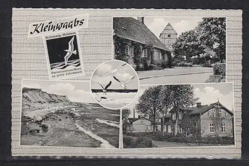 [Echtfotokarte schwarz/weiß] Kleinwaabs Schleswig-Holstein zu jeder Jahreszeit. 