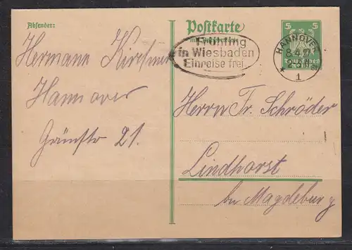Deutsches Reich 1927 Nr P 163I o Brief