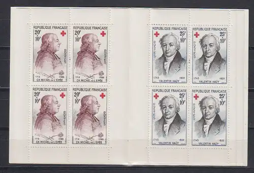 Frankreich 1959 Nr MH 1270/71 ** Postfrisch / **