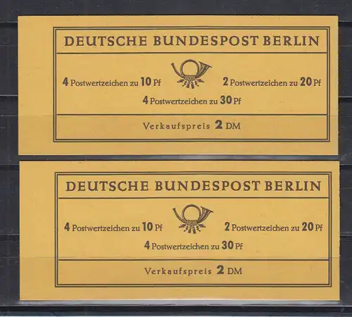 Berlin (West) 1966 Nr 2x MH 5b ** Postfrisch / **