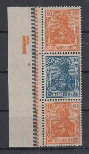 Deutsches Reich 1921 Nr S 16 ** mit P im MHB-Rand Postfrisch / **