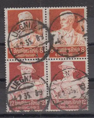 Deutsches Reich 1934 Nr 2x S229 o Rundstempel (Datum und/oder Ort klar)