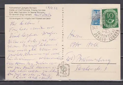 Bundesrep. Deutschland 1952 Nr 128 EF Brief