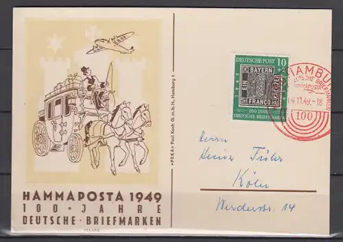 Bundesrep. Deutschland 1949 Nr 113 Karte Brief