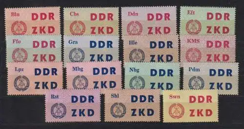 DDR 1963 Nr ZKD Dienst 1/15 ** Postfrisch / **
