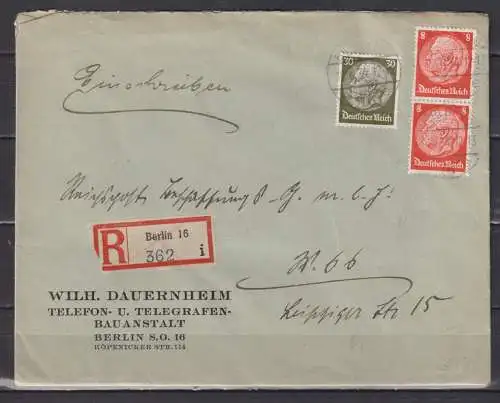 Deutsches Reich 1934 Nr MiF 517-I Brief