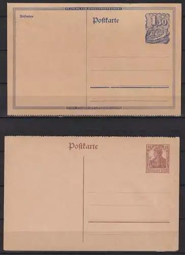 Deutsches Reich 1919 Nr P 116II und P 148aII ** Postfrisch / **