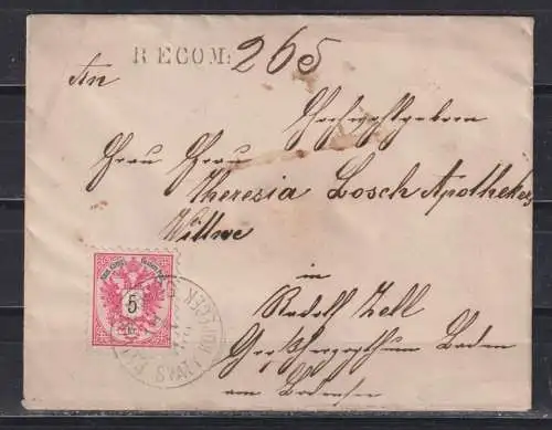 Österreich 1886 Nr 3x 46 (1xPaar) Brief