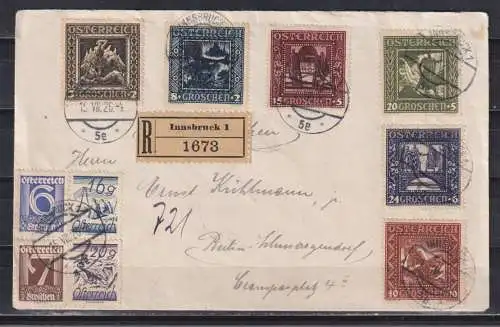 Österreich 1926 Nr 488/93 Brief