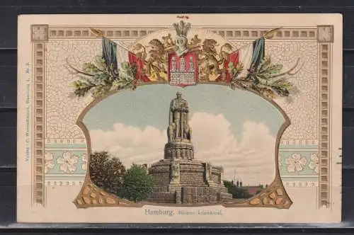 [Lithographie] Hamburg, Bismarckdenkmal. 