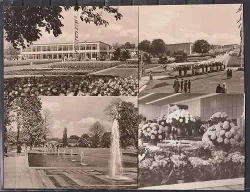 [Echtfotokarte schwarz/weiß] Erfurt DDR Ausstellungsgelände IGA. 