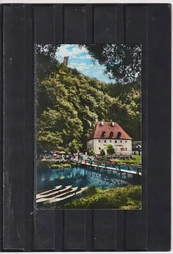 [Echtfotokarte farbig] Gasthof u. Pension " Stempfermühle " Inh.Karl Bächtle,8551 Stempfermühle Fränk.Schweiz Tel. Gösswenstein 210. 