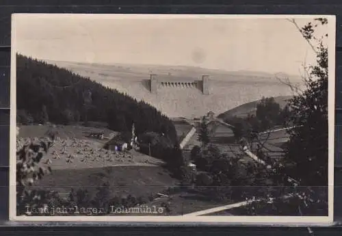 [Echtfotokarte schwarz/weiß] Landjahrlager Lehnmühle. 