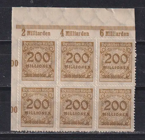 Deutsches Reich 1923 Nr 323B ** (6) Postfrisch / **