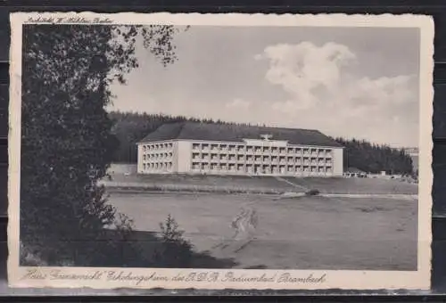 [Echtfotokarte schwarz/weiß] Haus Grenzwacht Erholungsheim des R.D.B. Radiumbad Brambach. 