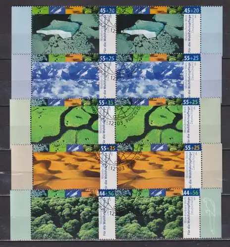Bundesrep. Deutschland 2004 Nr 2423/27 o Ersttagssonderstempel