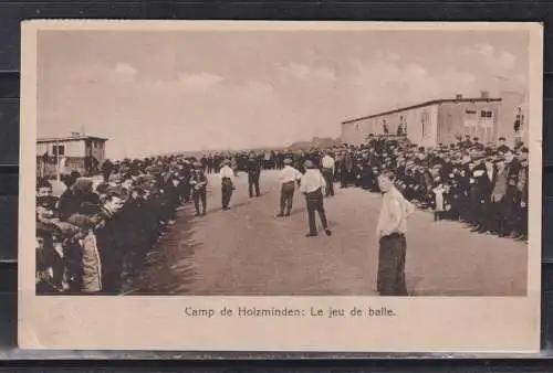 [Echtfotokarte schwarz/weiß] Camp de Holzminden : Le jeu de balle. 