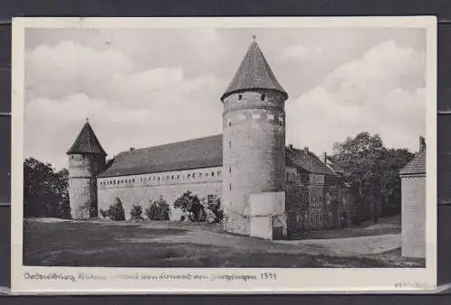 [Echtfotokarte schwarz/weiß] Ordensburg, Bütow erbaut von Konrad von Jungingen 1399. 