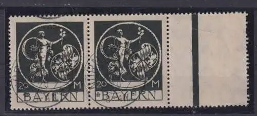 Altdeutschland Bayern 1920 Nr 195 o Zentraler Rund / Vollstempel