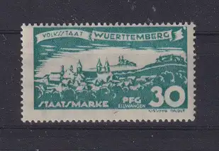 Altd. Württemberg 1920 Nr 275 PF I Falz / Gummimängel / *