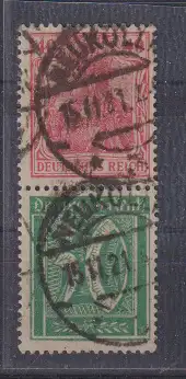 Deutsches Reich 1920 Nr Zusammendruck S29 o Zentraler Rund / Vollstempel