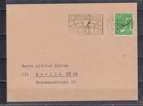 Berlin (West) 1948 Nr 4 EF Brief