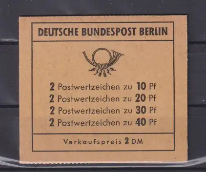 Berlin (West) 1972 Nr MH 8b** Postfrisch / **