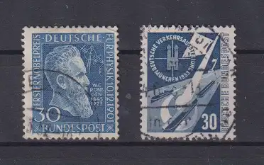 Bundesrep. Deutschland 1951 Nr 147 + 170 o Zentraler Rund / Vollstempel