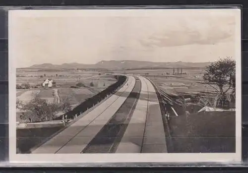[Echtfotokarte schwarz/weiß] Kirchheim-Teck 311m ü.M. Reichsautobahn. 