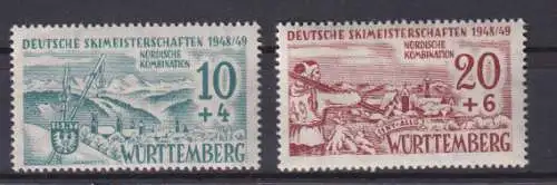 All. Bes. Franz. Zone Württemberg-H. 1949 Nr 38/39Y** Postfrisch / **