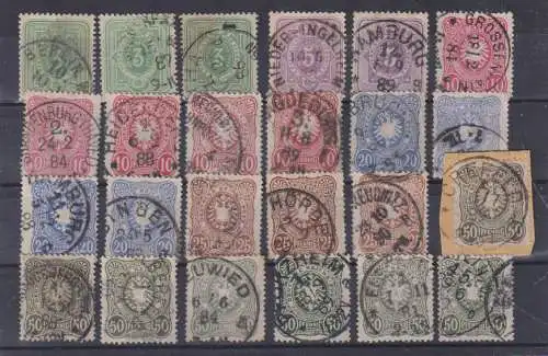Deutsches Reich 1880 Nr ex 39 - 44 o Rundstempel (Datum und/oder Ort klar)