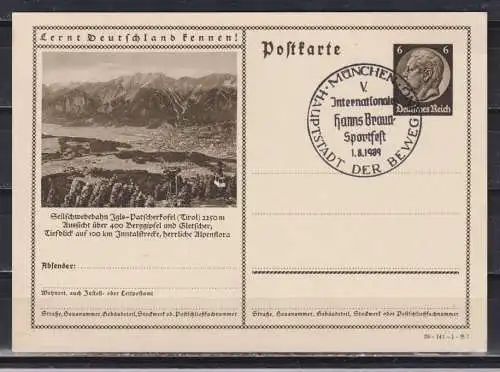 Deutsches Reich 1939 Nr P 236 SSt Brief