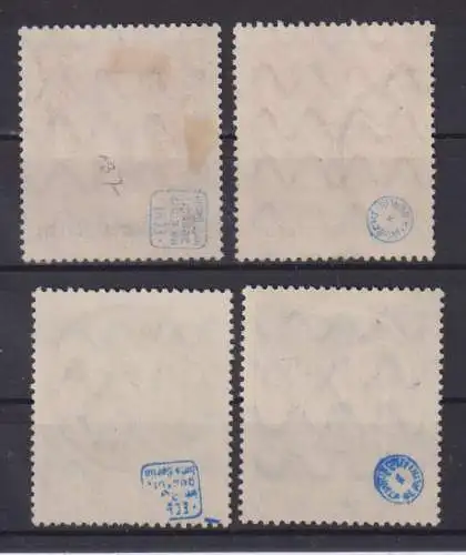 Deutsches Reich 1920 Nr 135I 136I 137I und 138I Plattenfehler IV o gpr Infla Rundstempel (Datum und/oder Ort klar)