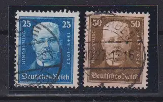 Deutsches Reich 1927 Nr 405/06 o Zentraler Rund / Vollstempel