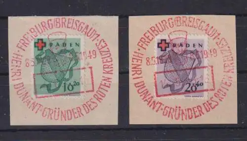 All. Bes. Franz. Zone 1949 Nr 42A 43A o Sonderstempel