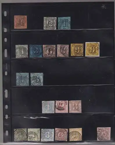 Altd. Thurn u. Taxis 1852 Nr 1- 53 Gestempelt (Posten)