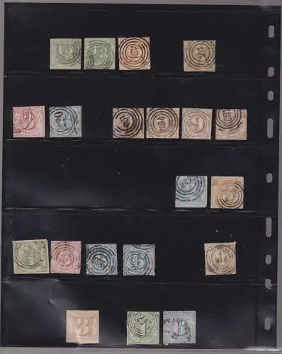 Altd. Thurn u. Taxis 1852 Nr 1- 53 Gestempelt (Posten)