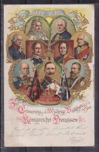 [Lithographie] Zur Erinnerung a.d. 200jährige Bestehen des Königreichs Preussen 1701 - 1901. 