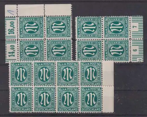 All. Bes. Bizone 1945 Nr 25 ** Partie Postfrisch / **