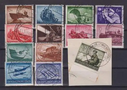 Deutsches Reich 1944 Nr 873/85 o Zentraler Rund / Vollstempel