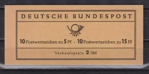 Bundesrep. Deutschland 1963 Nr MH 8I ** Postfrisch / **