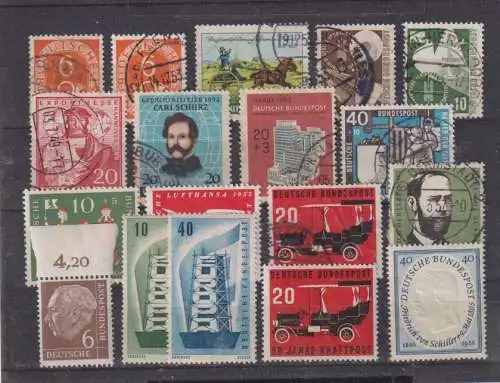 Bundesrep. Deutschland 1951 Nr 126/273 ** o Postfrisch / ** Zentraler Rund / Vollstempel