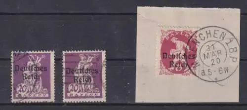 Deutsches Reich 1920 Nr 127 PF I o u.a. Gestempelt (Posten)