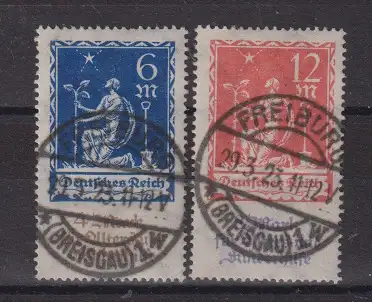 Deutsches Reich 1922 Nr 233/34 o Zentraler Rund / Vollstempel