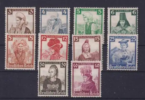 Deutsches Reich 1935 Nr 588/97 * Falz / Gummimängel / *