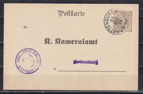 Altd. Württemberg 1911 Nr DPB3II o Zentraler Rund / Vollstempel